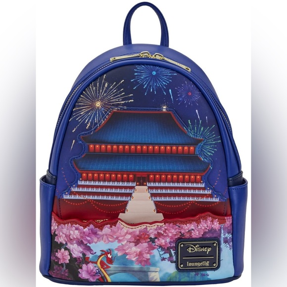 Loungefly Disney Mulan Castle Light Up Mini Backpack - Picture 1 of 5